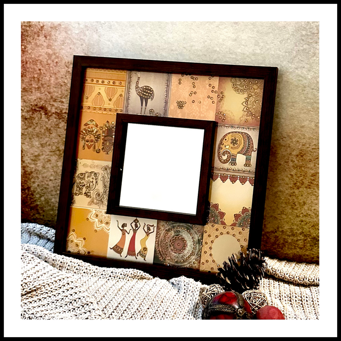 African Small Square Mirror