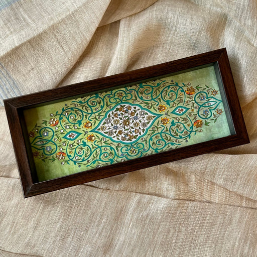Light Green Mughal Motif Box Tray