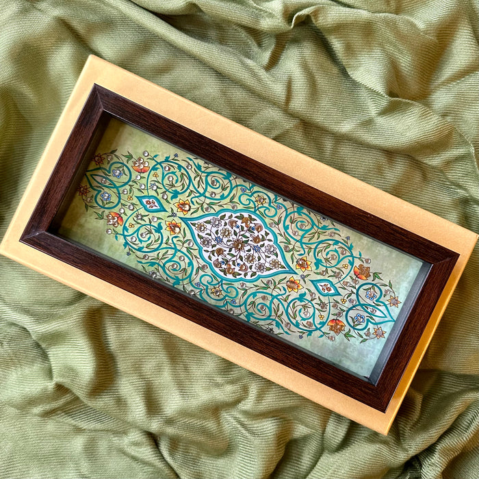 Light Green Mughal Motif Box Tray