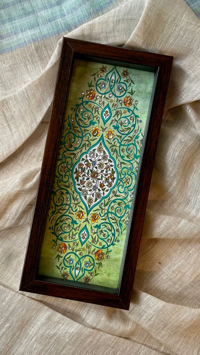 Light Green Mughal Motif Box Tray