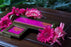 Pink Lotus Tray & 2 Coasters Set