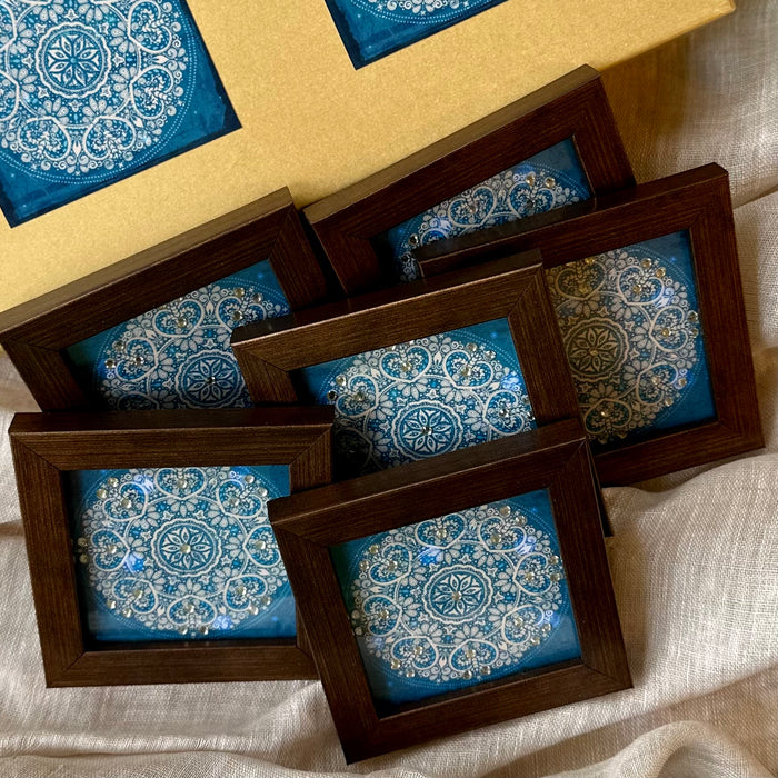 Blue & Cream Mandala Coasters
