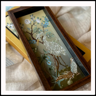 Stork and Quail Box Tray