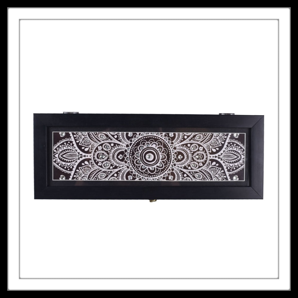 Black and White Wine Box - Footprints Forever