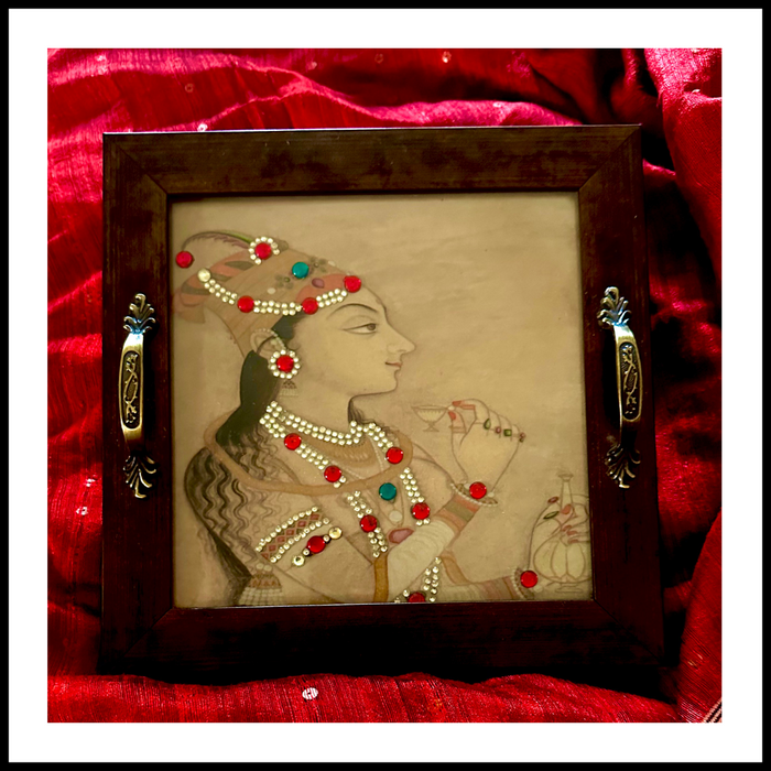 Mughal Queen Square Tray