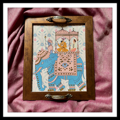 Elephant with Maharaja Rectangular Tray