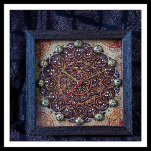Rust Mandala Clock - Footprints Forever