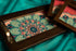 Rose Red Floral Tray & 2 Coasters Set - Footprints Forever