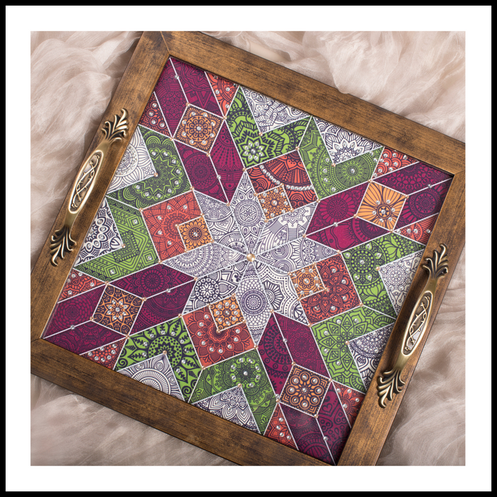 Vintage Decorative Square Tray