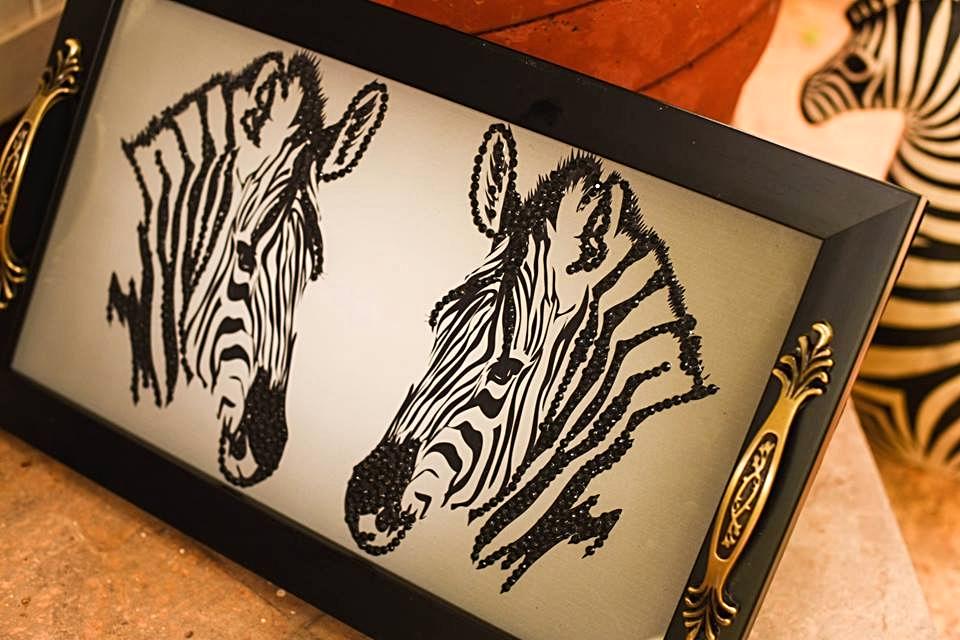 Zebra Long Tray - Footprints Forever