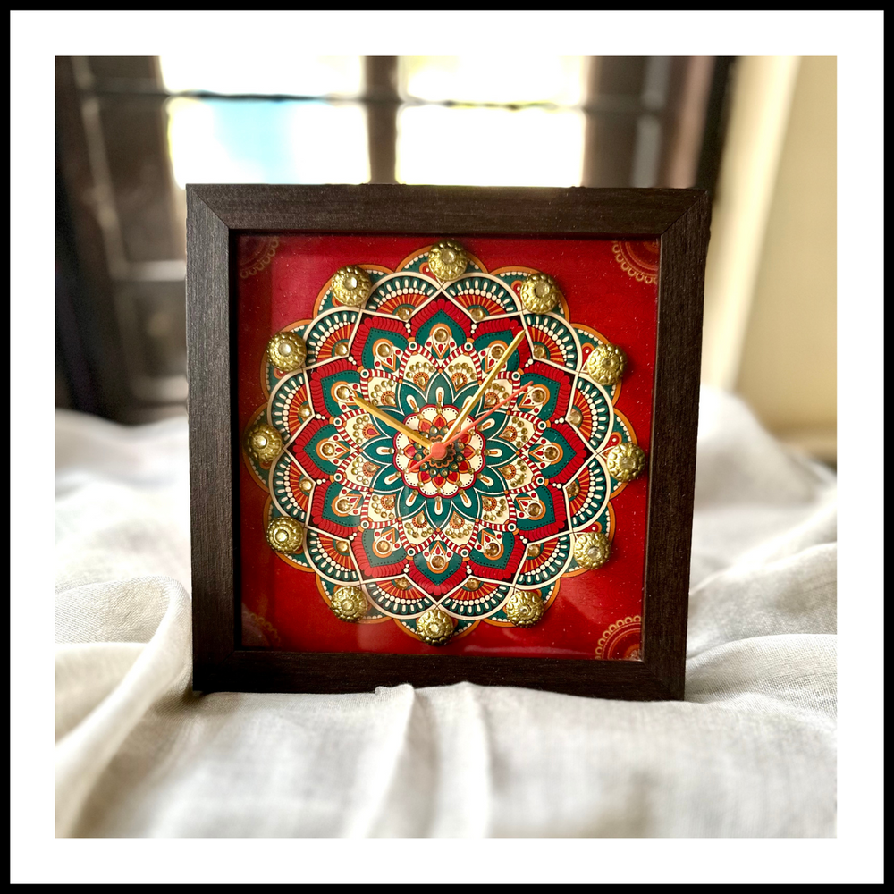 Bright Mandala Clock
