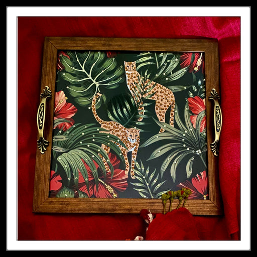 Cheetah in the Wild Square Tray