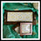 Mughal Green & Beige Tray and Two Coasters
