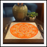 Orange Mandala on Cream Background Square  Tray