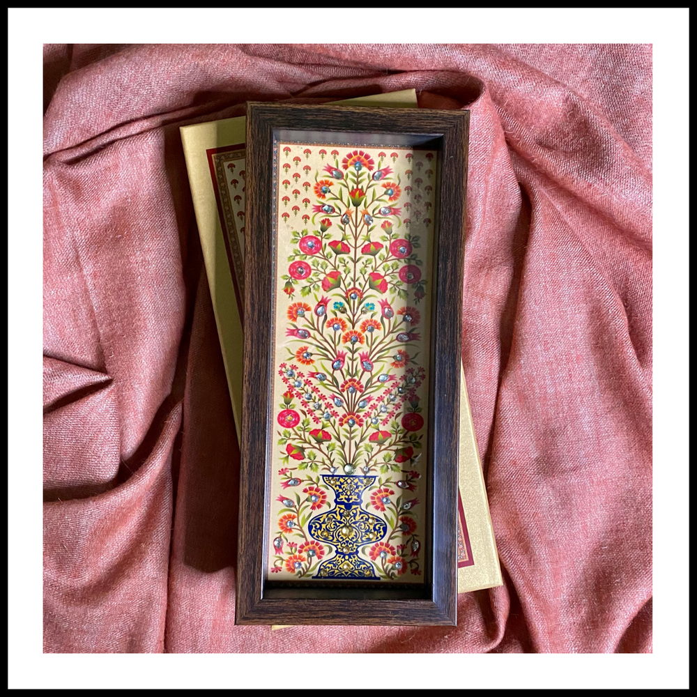 Mughal Flower Vase Box Tray