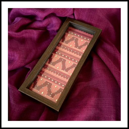 Magenta & Peach Geometric Print Box Tray