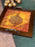 Golden Yellow Damask Square Tray