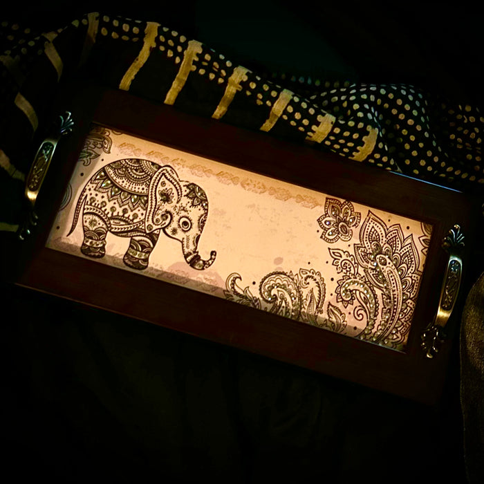 Beige Baby Elephant Long Tray