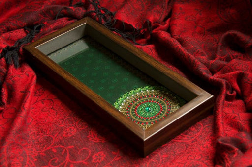 Green Mandala Box Tray - Footprints Forever