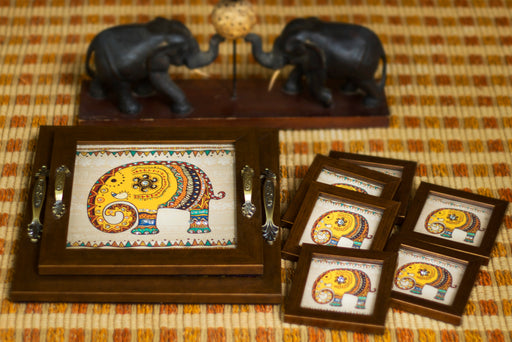 Elephant Trays with Coasters - Footprints Forever