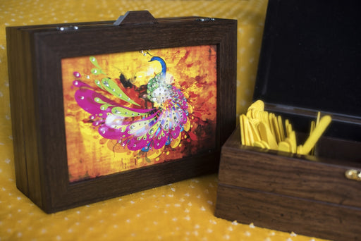 Small Peacock Box - Footprints Forever