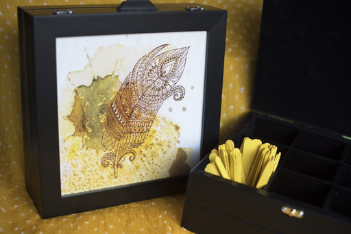 Large Feather Multi-purpose Box - Footprints Forever