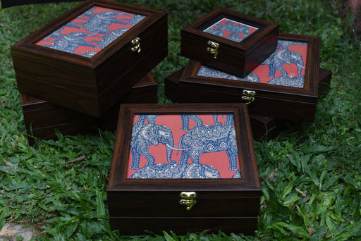 Batik Elephant Small Box - Footprints Forever