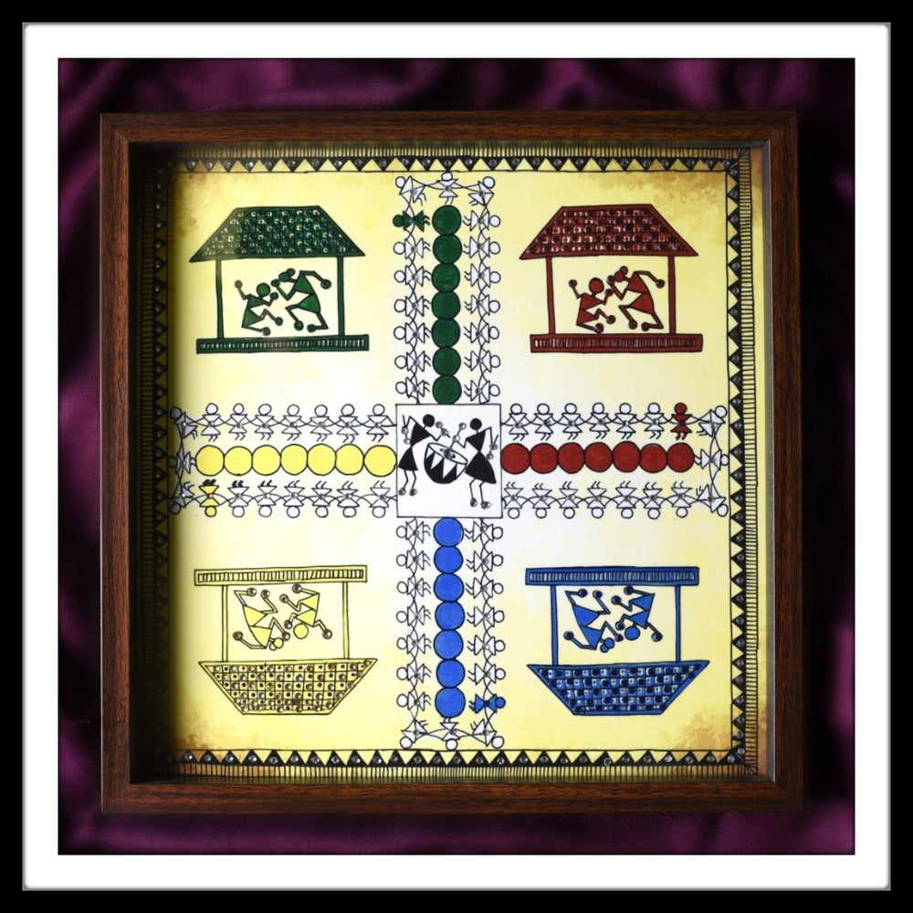 Pachisi Warli  Tray - Footprints Forever