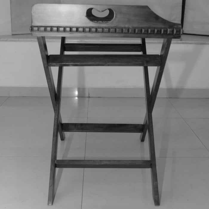 Peacock Butler Tray with Trestle Stand - Footprints Forever