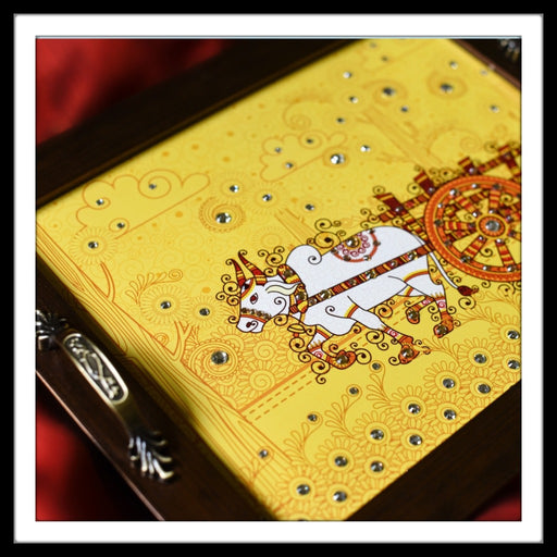 Bullock Cart Rectangular Tray - Footprints Forever