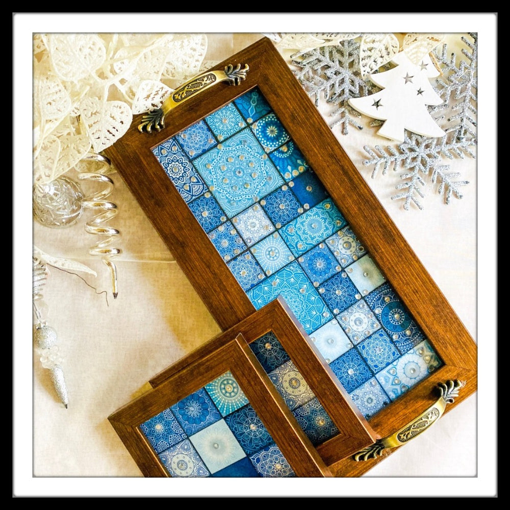 Moroccan Tray & 2 Coasters Set
