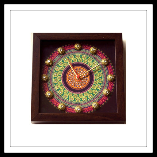 Purple Mandala Clock - Footprints Forever