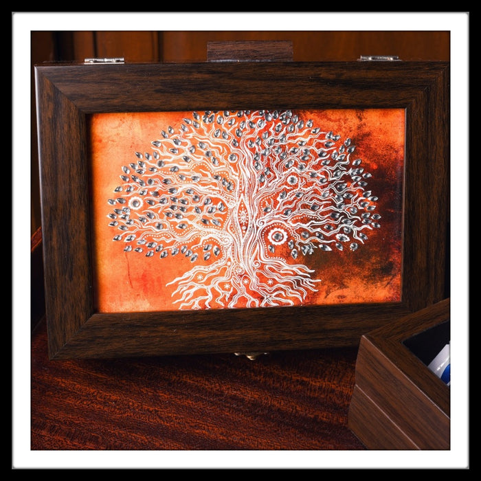 Orange Tree of Life Multipurpose Box ( Small) - Footprints Forever