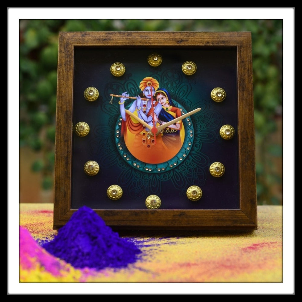 Radha Krishna Clock - Footprints Forever