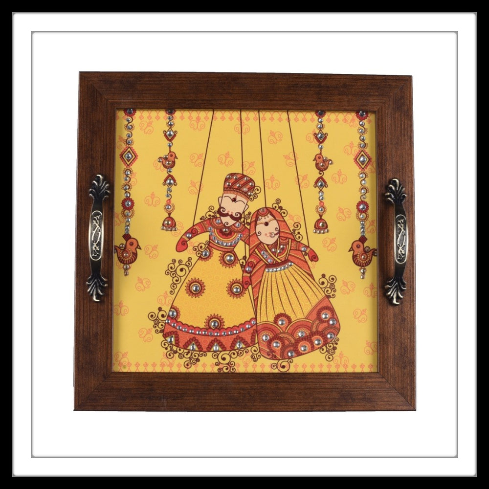 Dancing Puppets Square Tray - Footprints Forever