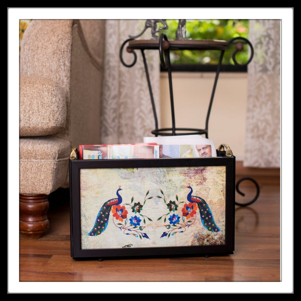 Peacock Magazine Rack - Footprints Forever