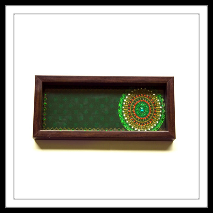 Green Mandala Box Tray - Footprints Forever