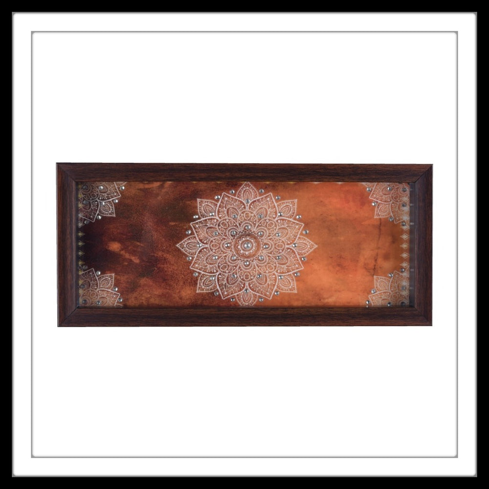 Burnt Orange Mandala Box Tray - Footprints Forever