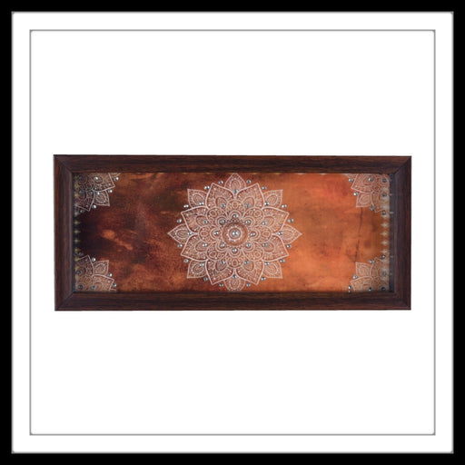 Burnt Orange Mandala Box Tray - Footprints Forever
