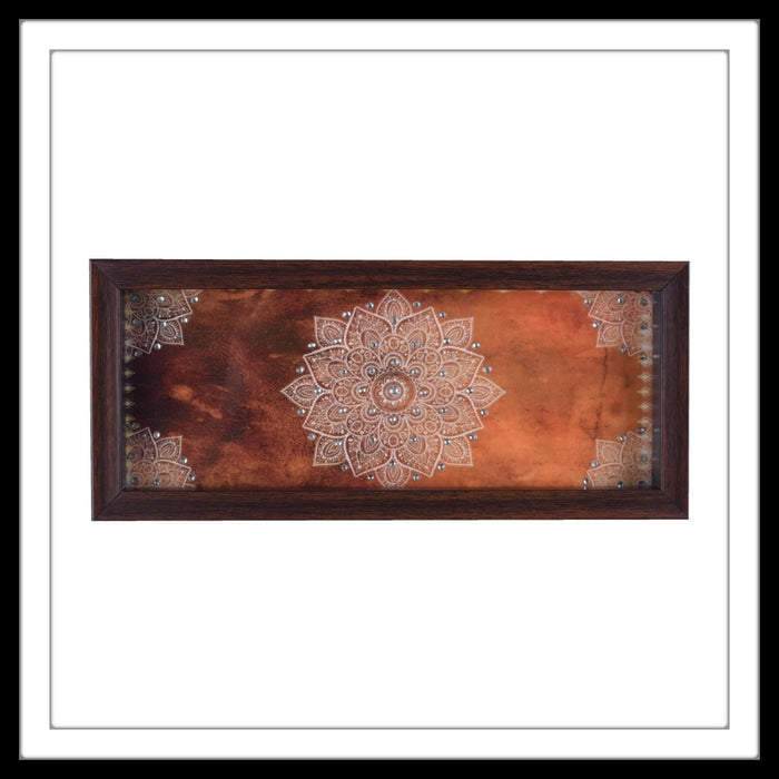 Burnt Orange Mandala Box Tray - Footprints Forever