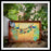 Bright Blue & Green Peacock Butler Side Table