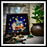 Navy Blue Krishna Clock