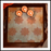 Cream and Rust  Floral Square Tray
