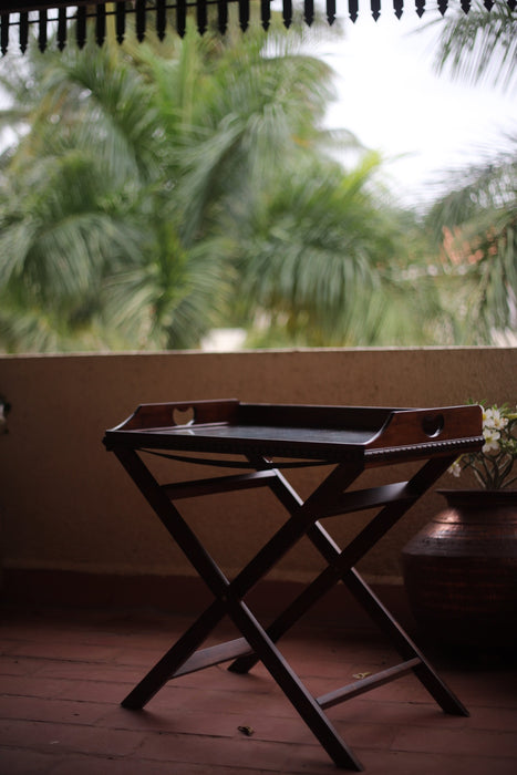 African Butler Table with Stand