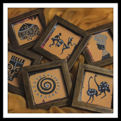 African Motifs Coasters - Footprints Forever