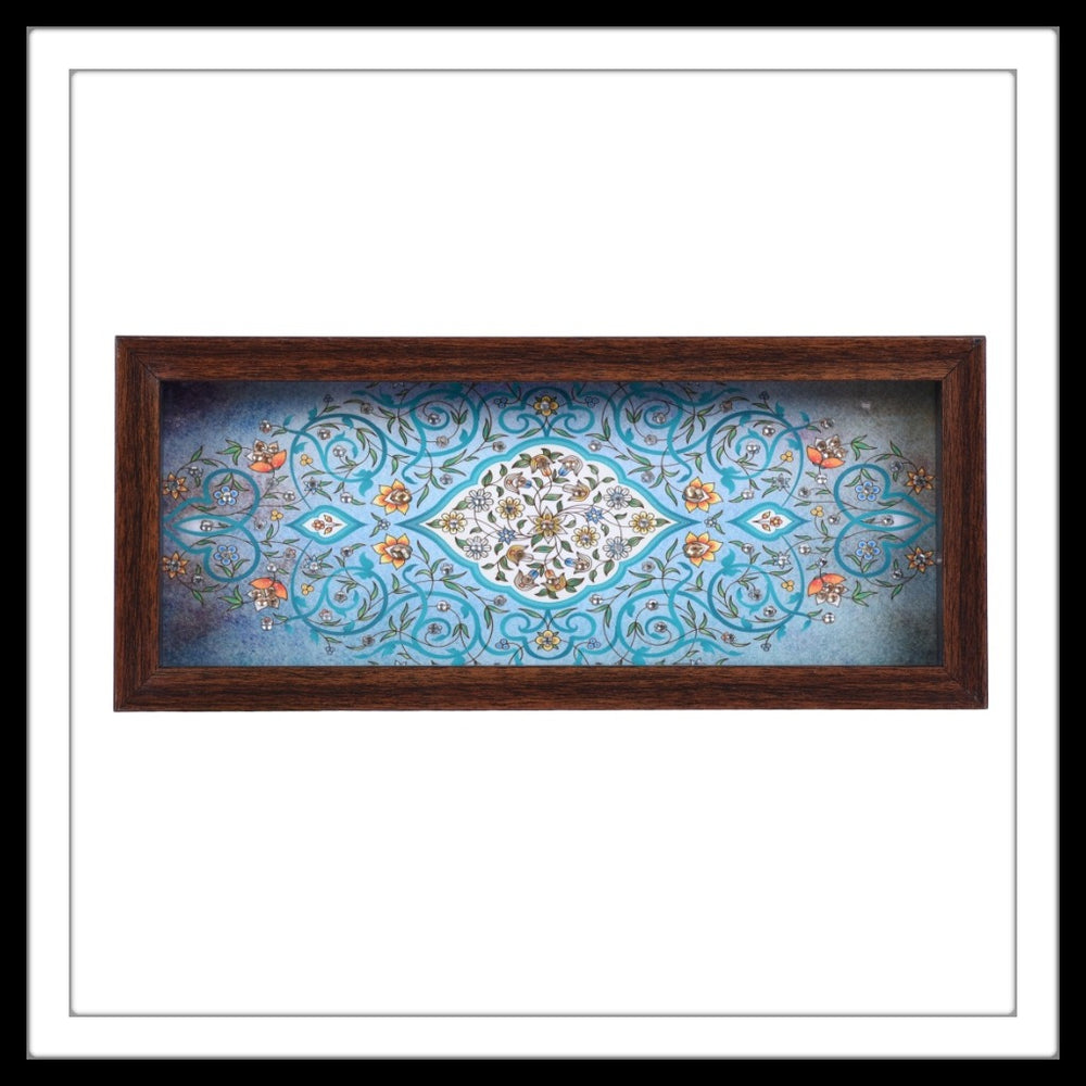 Blue Mughal Motif Box Tray - Footprints Forever