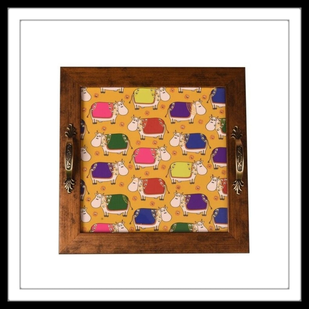 The Cow Parade Square Tray - Footprints Forever