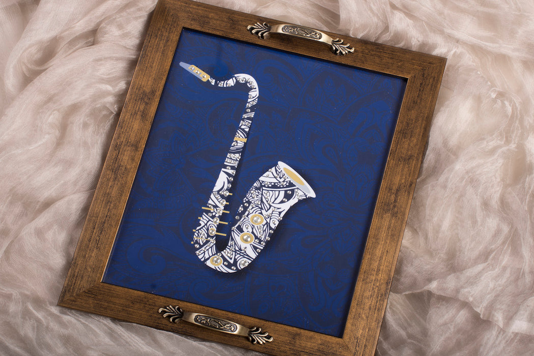 Musical Instruments - Trumpet Rectangular Tray - Footprints Forever