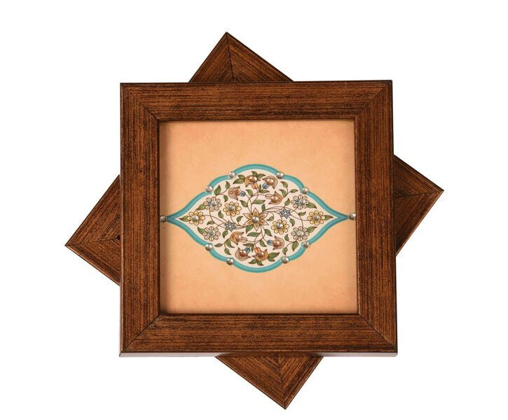 Cream Mughal Tray & 2 Coasters - Footprints Forever