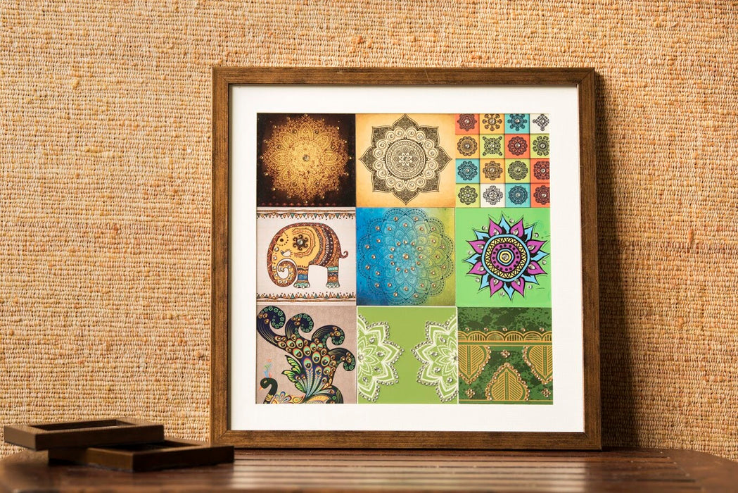 Wall Art - the one with the  Elephant and Peacock - Footprints Forever